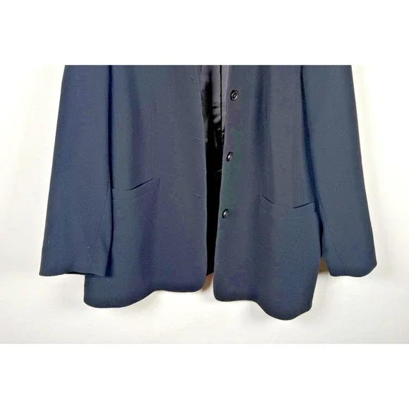 Vintage Talbots Jacket Blazer Black Button Up Pockets Lined Womens Sz 12 Petite - Picture 3 of 8